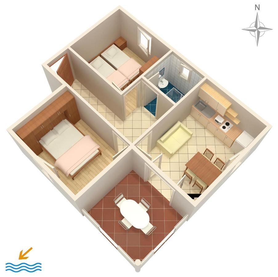Apartments By The Sea Vrsi - Mulo, Zadar - 5951 Luaran gambar